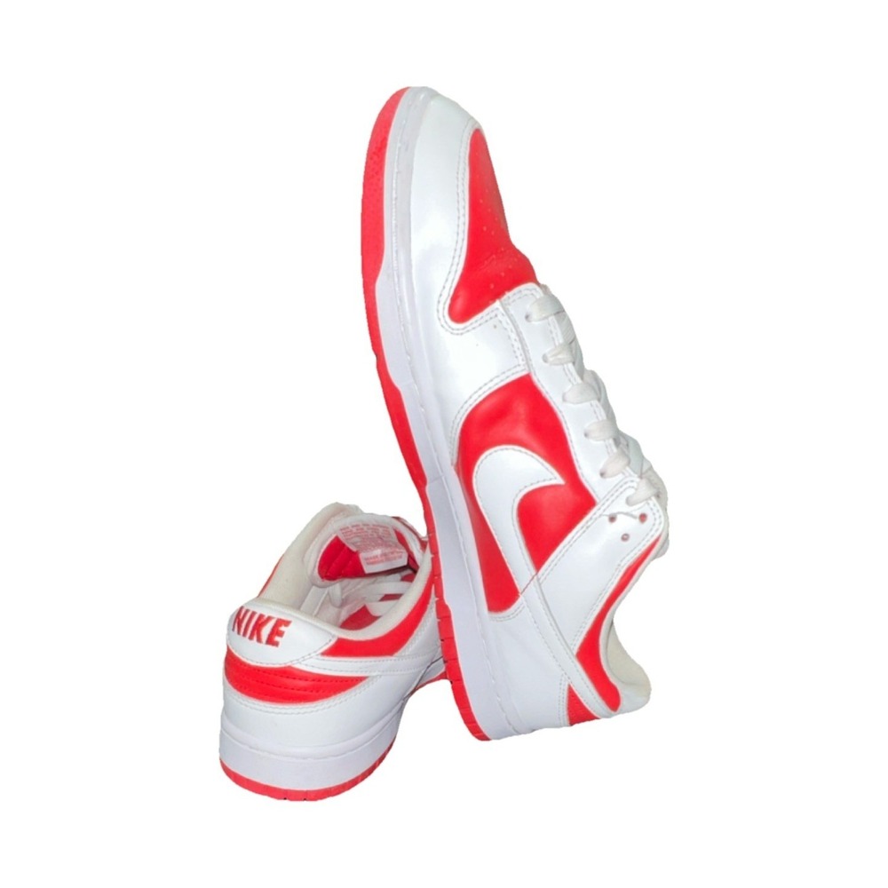 40N8/ Nike Dunk Low Championship Red White Low Top Men's‎ Athletic Sneakers